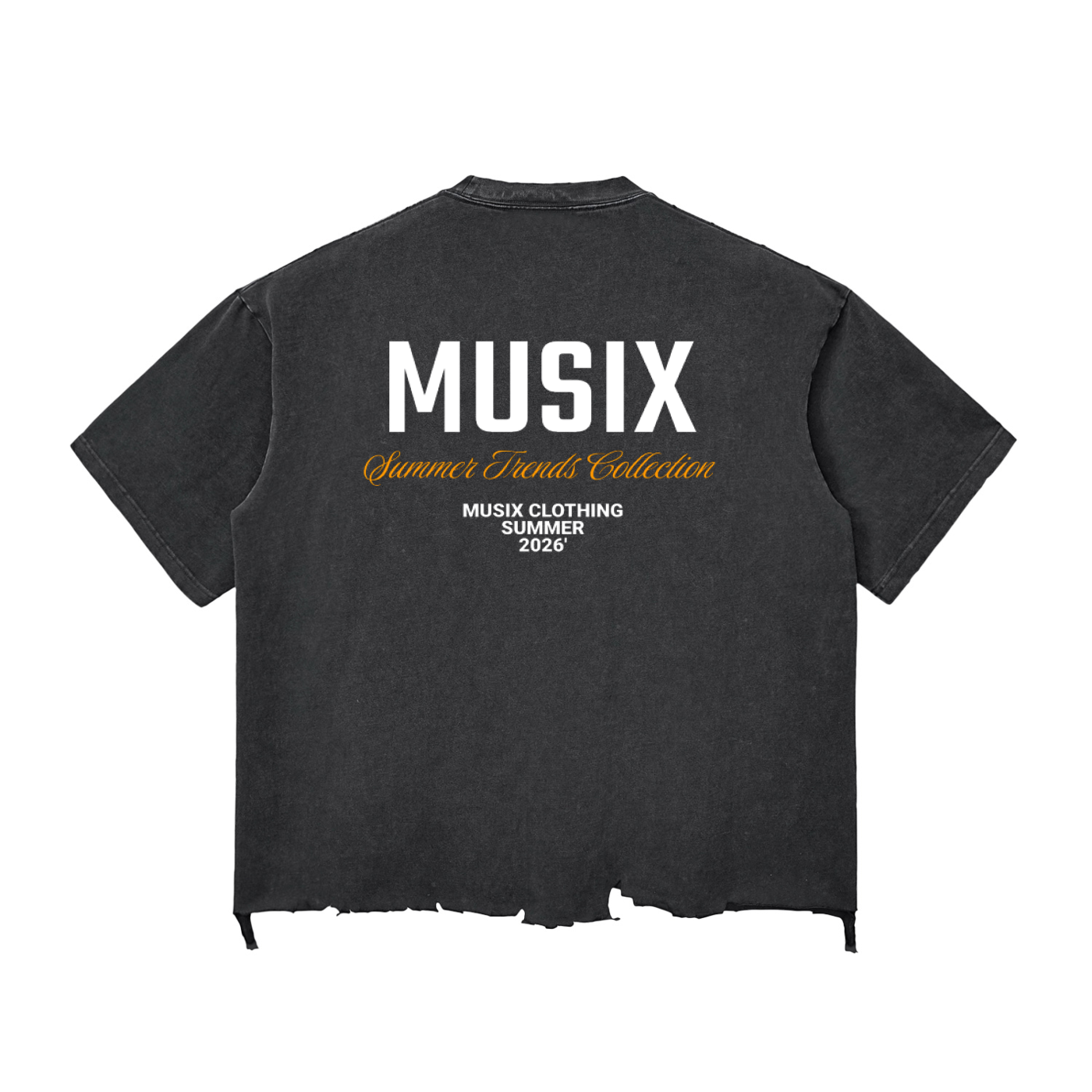 Snow Wash Raw-Hem Boxy T-shirt